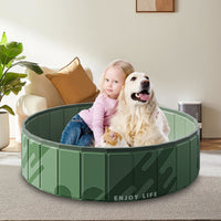 Foldable Pet Swimming Pool & Bath Tub for Dogs and Cats, Portable Non-Inflatable Pet Bathing Pool