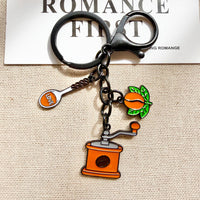 Coffee Themed Keychain Coffee Bean Coffee Maker Pendant Bag Charm Gift for Coffee Lovers