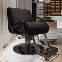 Hydraulic Swivel Reclining Barber Chair for Salon Styling and Hairdressing