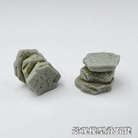 Miniature Garden Stone Table and Bench Set for Diorama and Model Scenes