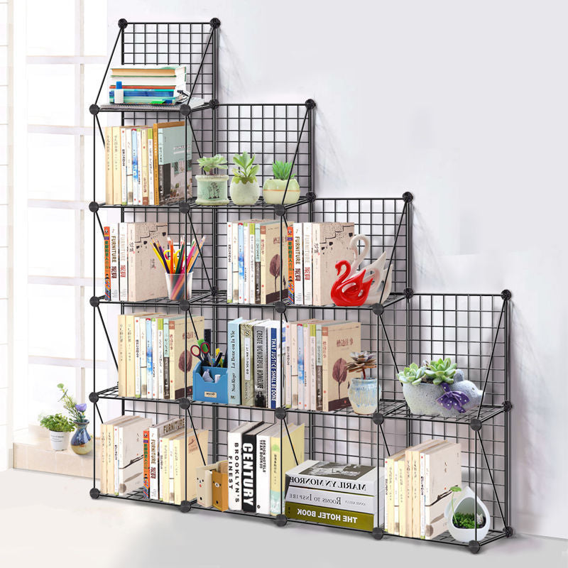 Multi-layer Iron Art Storage Rack Desktop Bookshelf Office Organizer Shelf