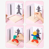 Kids 3D Spatial Construction Mirror Projection Building Blocks Logical Thinking Training Educational Toy