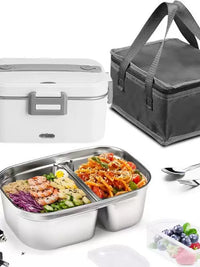 1800ml Large Capacity Portable Electric Lunch Box for Car & Home, Self-Heating, No Water Injection Needed