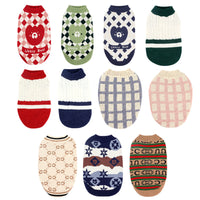 Pet Dog Cat Knitted Sweater Winter Warm Two-Legged Small Dog Clothes