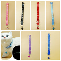 Adjustable Luminous Pet Collar with Bell and Safety Buckle for Cats and Small Dogs