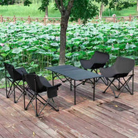 Portable Folding Camping Table and Chair Set for Outdoor Picnics and Markets
