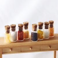 Dollhouse Miniature Glass Seasoning Bottles Kitchen Play Food Model DIY Photography Props