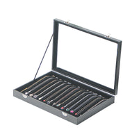Jewelry Display Tray with Glass Lid, Dustproof Necklace Organizer Storage Box
