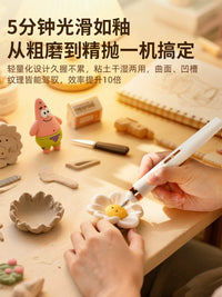 Electric Handheld Clay Polishing Tool Kit for Stone Clay Models and Figures