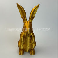 3D Printed Modern Minimalist Luxury Rabbit Bust Nordic Home Decor Easter Figurine