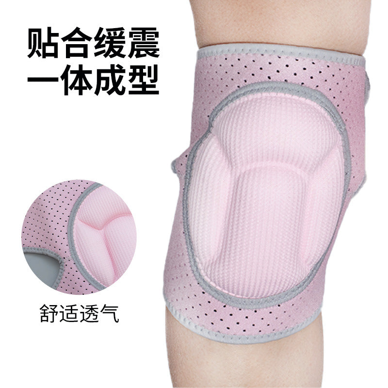 Sports Knee Pads with Thick Sponge and Anti-Collision Shell for Cycling, Dance, and Roller Skating