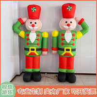 Inflatable Nutcracker Soldier Christmas Decoration with LED Lights