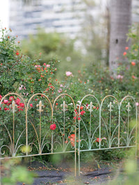 Vintage Iron Garden Fence Panel Decorative Outdoor Border Edging