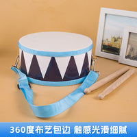 Kids' Wooden Snare Drum with Straps and Drumsticks, Percussion Instrument for Dance and Performance
