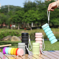 Collapsible Silicone Water Bottle for Travel, Camping, and Outdoor Activities - Portable and Leak-Proof