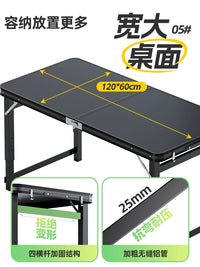 Portable Folding Table with Stools for Outdoor Camping Picnic Market