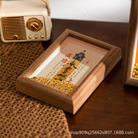 Good Luck Exam Success Photo Frame with Gold Ingots Desktop Decor