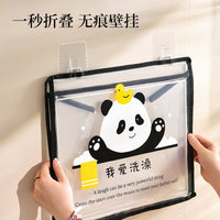 Cartoon Transparent Wall-Mounted Storage Bag for Bathroom Clothes
