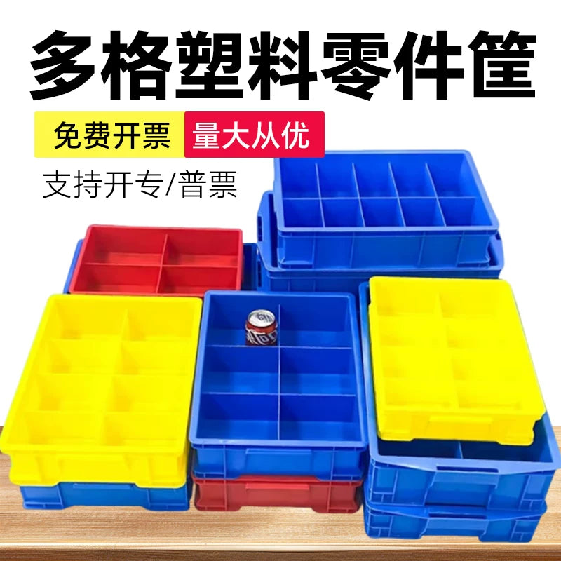 Multi-Compartment Plastic Storage Box for Screws, Hardware, and Small Parts
