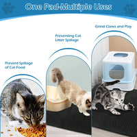 Large Double-Layer Cat Litter Mat, 45x60cm, EVA Waterproof Anti-Slip Litter Trapper