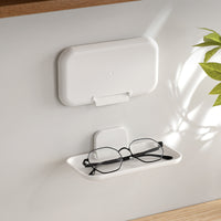 Foldable Wall-Mounted Bathroom Shelf for Toiletries and Hand Sanitizer, No-Drill Installation