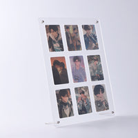 Acrylic 9-Grid Photo Frame for Small Cards, Instax Photos, and Puzzle Display
