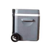 18L Portable Cooler Box with Wheels, Insulated Car Refrigerator for Food Delivery, Outdoor Plastic Ice Chest with Pull Rod