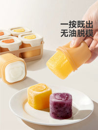 Baby Food Freezer Tray Silicone Individual Compartment Storage Box for Purees and Ice Pops, Steamable and Fresh-Keeping