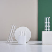 MS Acrylic Stackable Cosmetic Cream Jars for Travel, Multi-layer Refillable Face Cream Containers