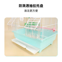 Parakeet Cockatiel Myna Thrush Finch Bird Cage Double-Layer Small Medium Villa Iron Luxury Large Cage Set