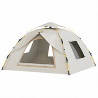 Hexagonal Outdoor Camping Tent with Rain Protection, Sunscreen, and Insect Net for Adults and Children