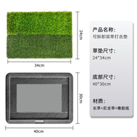 SEEKFUNS Golf Hitting Mat with Dual Turf, Rubber Base, and Replaceable Tees