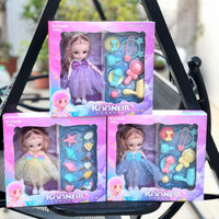 Princess Doll Playset with Accessories for Girls, Pretend Play Gift Set