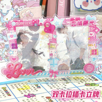 Acrylic Photo Frame for K-Pop Idol Photocards, 3-inch Double Card Slot Display Stand