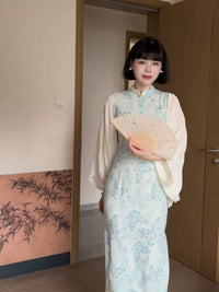 Women's Chinese Style Batwing Chiffon Sun Protection Cardigan for Summer Dresses