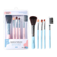 LMLTOP 5-Piece Portable Makeup Brush Set for Face and Eyes