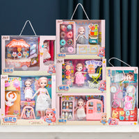 Princess Doll Playset with Accessories for Girls, Pretend Play Gift Set