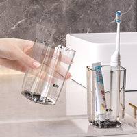 Portable Travel Mouthwash Cup Toothbrush Holder Set with Anti-mold and Antibacterial Properties