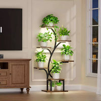 Multi-Tier Wrought Iron Plant Stand for Indoor Home Decor