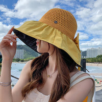 Women's UV Protection Sun Hat Wide Brim Bucket Hat for Outdoor Beach
