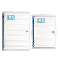Transparent Soft PVC Loose-Leaf Notebook with Refillable Pages for Journaling and Planning