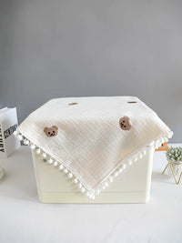 Embroidered Cotton Dust Cover for Appliances and Furniture