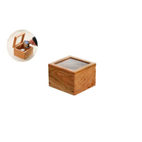 Solid Wood Display Box with Glass Lid for Collectibles and Office Organization