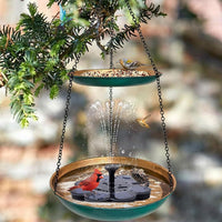 Amazon Hot Selling Garden Bird Bath Tray Hanging Feeder Outdoor Automatic Bird Bathtub