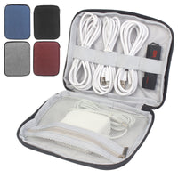 Portable Electronic Organizer Bag for Cables, Earphones, USB Drives, and Phone Accessories