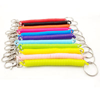 Coiled Spring Lanyard Keychain for Keys, Phones, and Bags - Anti-Loss Plastic Coil Strap