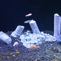 Aquarium Roman Column Ruins Decoration Fish Tank Ornament Resin Craft for Fish and Shrimp Hideout