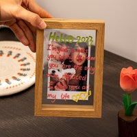 Double-Sided Glass Photo Frame 7/6 Inch Transparent DIY Painting Creative Ornament Desktop Display Gift
