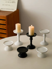 Retro Roman Pillar Candlestick Holder for Home Decor