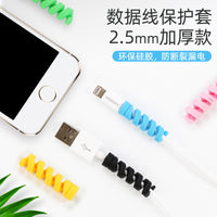 Silicone Spiral Cable Protector for Phone and Computer Charging Cables